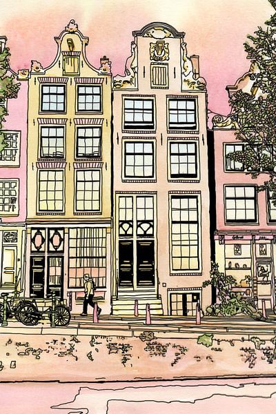 Brouwersgracht Amsterdam Abend von Hendrik-Jan Kornelis