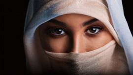 Arabische hijab met ogen