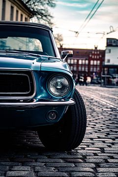 Ford Mustang GT Klassieke Auto Straatfotografie Berlijn van Bastian Otto