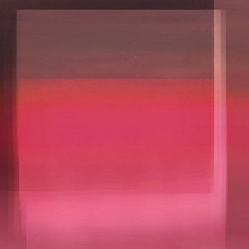 Lichtgevende kleurvlakken. Moderne abstracte kunst in neonkleuren. Rood, roze, bruin van Dina Dankers