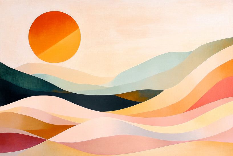 Sunset landscape by Poster Art Shop