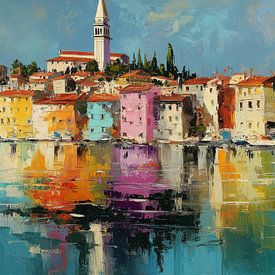 Rovinj Croatie panorama abstrait sur TheXclusive Art