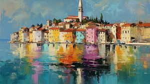 Rovinj Croatia abstract panorama
