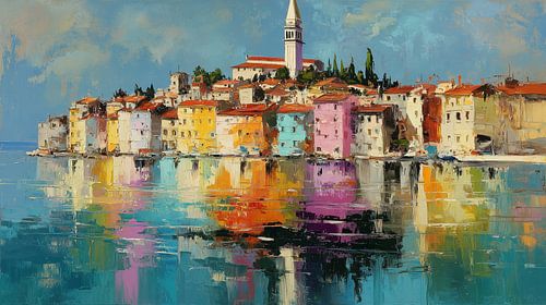 Rovinj Kroatië abstract panorama