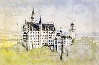 Kasteel Neuschwanstein, Duitsland van Theodor Decker thumbnail