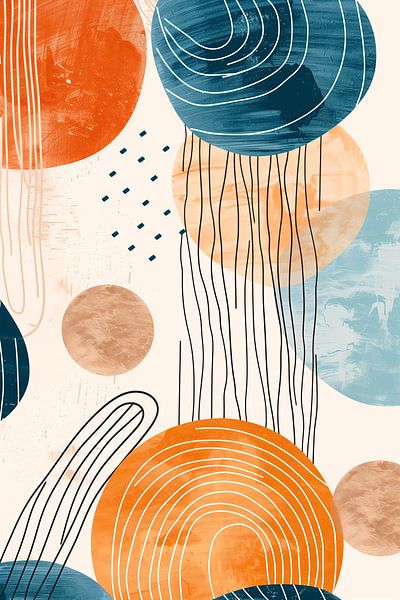 Cercles et textures colorés par Whale & Sons