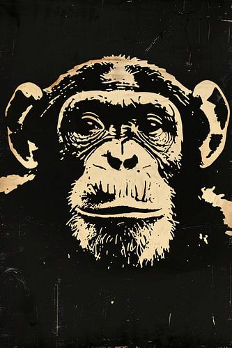 Reflectieve Blik van een Stedelijke Aap