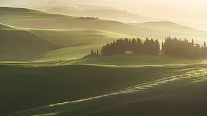 Morgenlandschaft in Volterra, Toskana