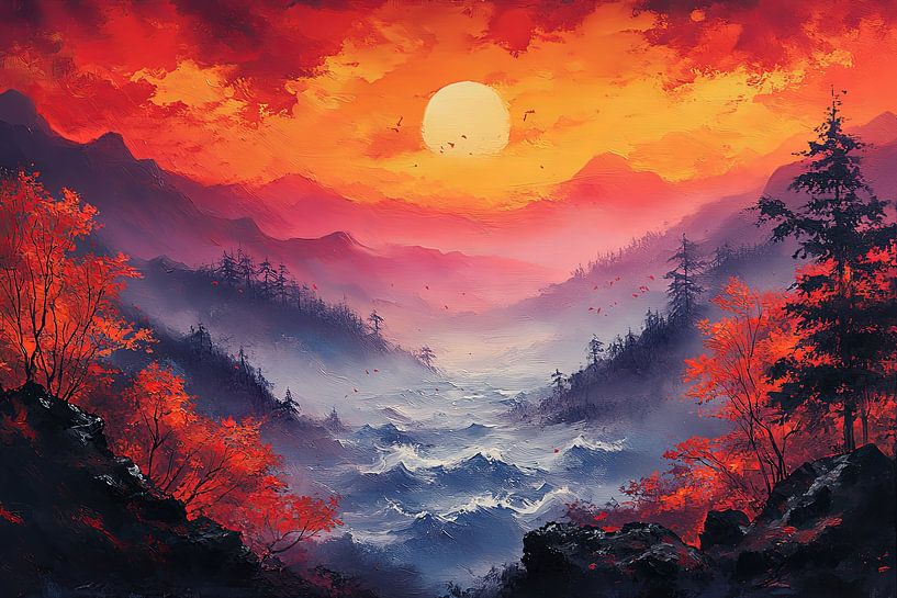 paysage pittoresque de l'art japonais par Egon Zitter