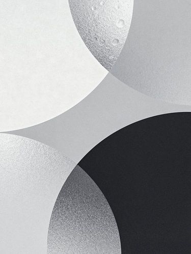 Minimalistisch Abstarct Grijs - Monochrome Maanbollen