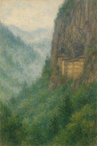 Sumela-Kloster Klippennebel – Schwarzes Meer Türkei Impressionistische Kunst