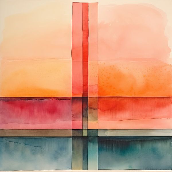 Abstract Abstract Abstract van Abstract Schilderij