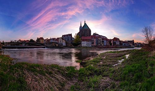 Görlitz panorama at sunset