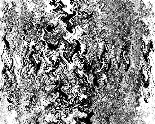 art numérique abstrait noir et blanc 3