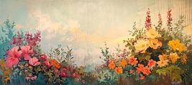 Flower garden | Sunrise Garden Serenity by Abstract Painting