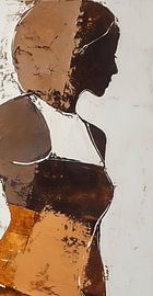 Weibliche Figur | Schatten des Rostes und der Erde von Abstraktes Gemälde