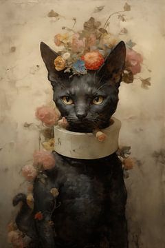 Eine königliche Katze: Blumen und Mystik von Emil Husstege