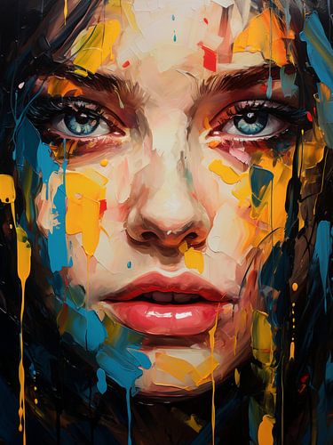 Modernes abstraktes Porträt