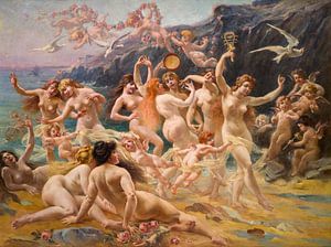 De dans der sirenes, Adolphe Lalyre (1848 1933, Frankrijk) van Atelier Liesjes