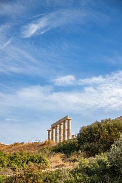 Ruine van Griekse tempel. van Floyd Angenent