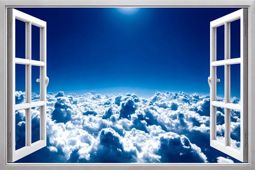 prachtig uitzicht over de wolken spiritueel