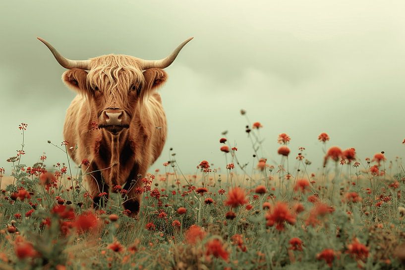 Un Highlander écossais accueille le printemps par Karina Brouwer