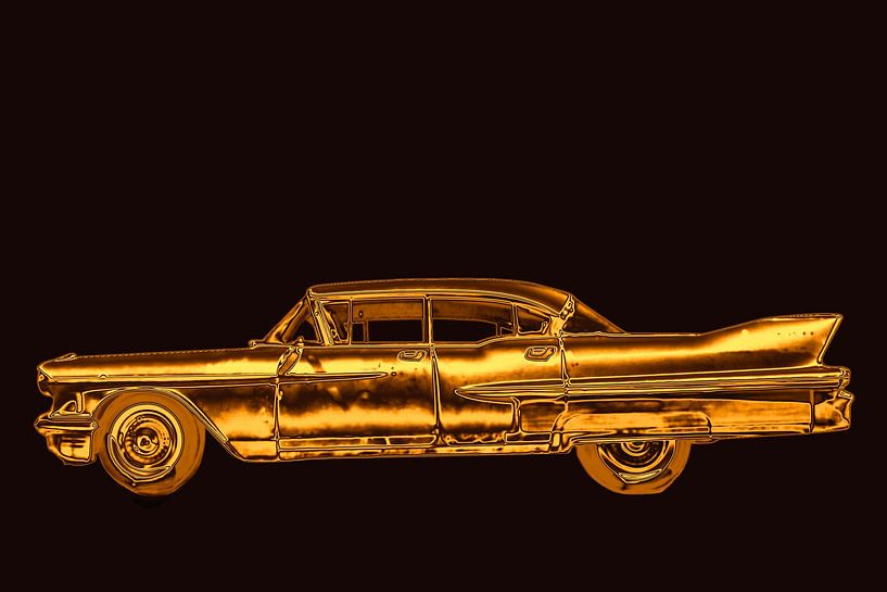Cadillac in Gold von Humphry Jacobs