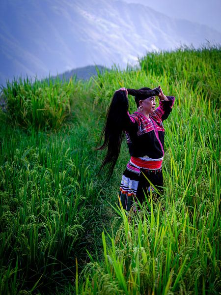 Femme traditionnelle Yao par Eddy Westdijk