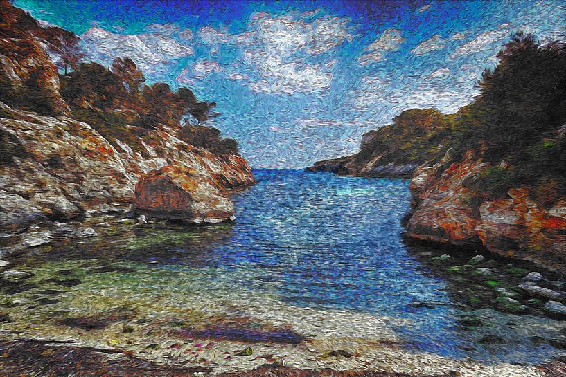 Cala Figura (Mallorca) | Van Gogh-stijl van Peter Balan