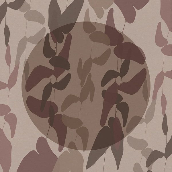 Botanische kunst in neutrale aardetinten nr. 6 van Dina Dankers