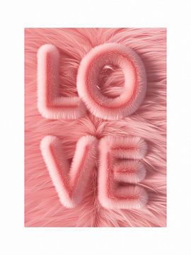 Fluffy liefde - Roze van Malou Studio