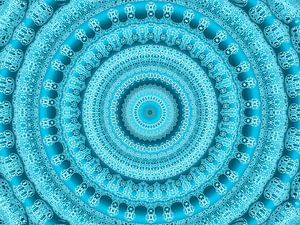 Retro Aqua (Retro-Figur oder Mandala in Petrol)