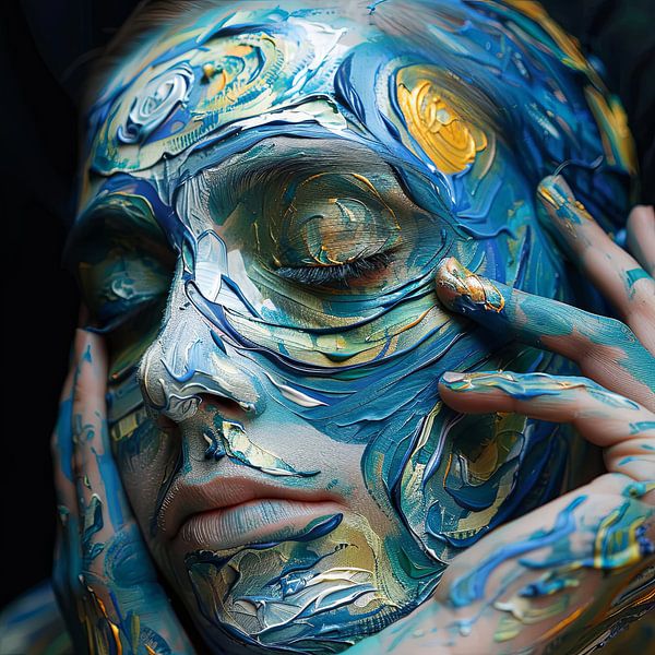 Bodypaint van Gogh von Egon Zitter
