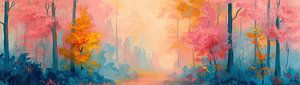 Abstrakte Waldlandschaft