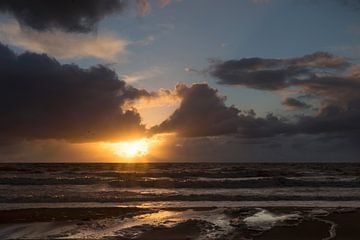 Sunset Paal 17 Island of Texel  von Waterpieper Fotografie