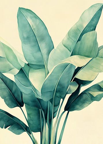 Tropische bananenbladeren natuur kunst