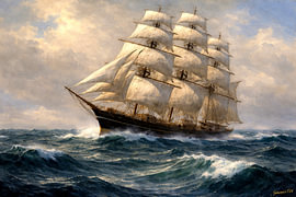 Le Cutty Sark un clipper à thé des années 1860 – Le clipper de l'âge d'or