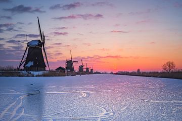 Winter in Kinderdijk by Richard Nell