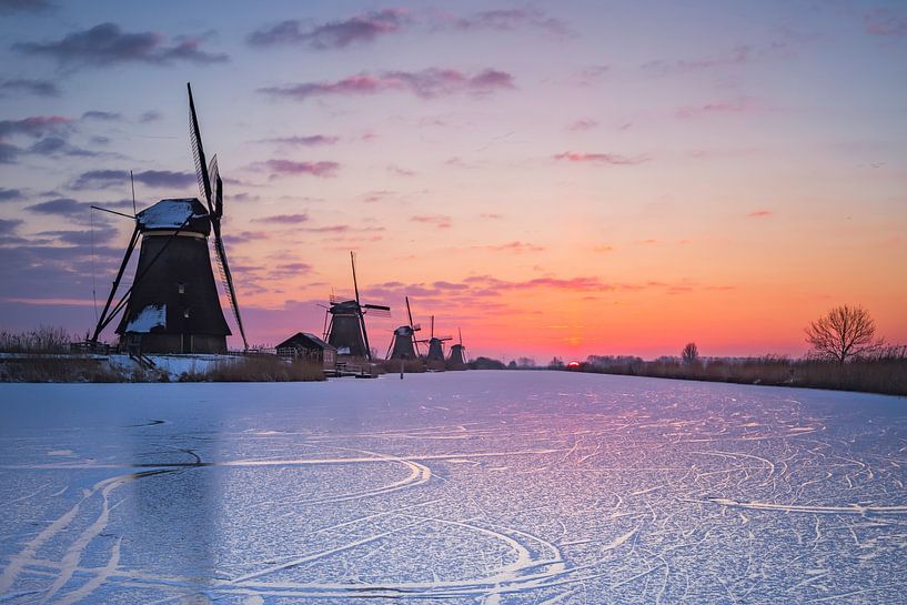 Winter in Kinderdijk von Richard Nell