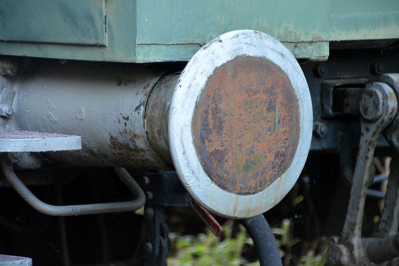 Stootbuffer van treinwagon van FotoGraaGHanneke