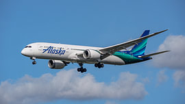 Alaska Airlines Boeing 787-9 Dreamliner passagiersvliegtuig.