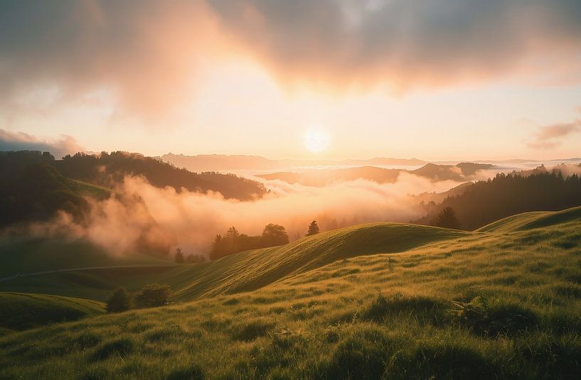 Zonnegroet uit Bourgondië van fernlichtsicht