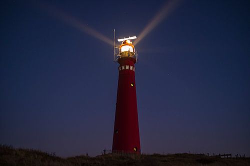 Vuurtoren van Schiermonnikoog in de avond