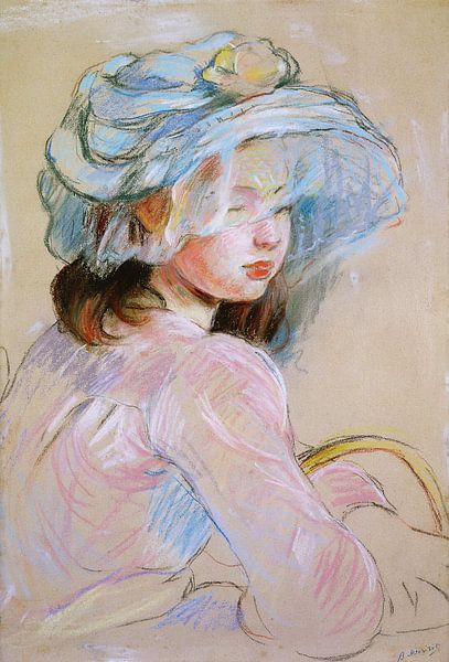 Berthe Morisot,Girl carrying a basket by finemasterpiece