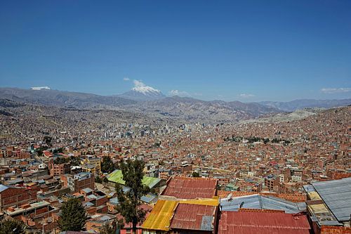 Panorama stadsgezicht van La Paz, Bolivia, Zuid-Amerika,