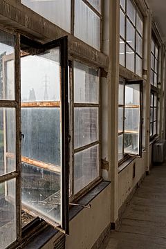 Old windows of the central in Zwevegem "Transfo" by Christophe Fruyt