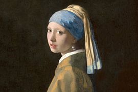 Girl with Pearl earring 2, lying down. by Marieke met een twist