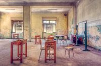 Verlassene Schule in der Schweiz.