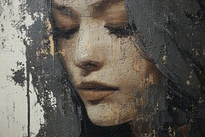 Abstraktes Porträt-Kunstwerk - Moderne Wanddekoration