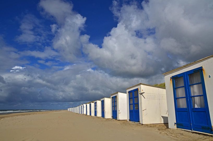 Strandhäuser am Texeler Strand von Wim van der Geest